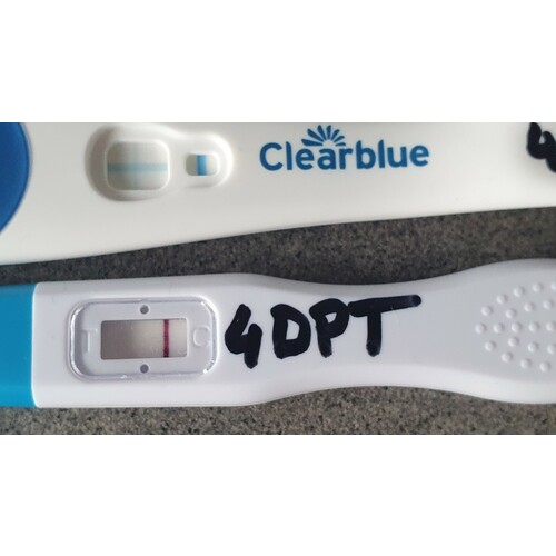 5 dagen na terugplaatsing Blastocyst 4 positieve testen