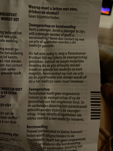 om de hoeveel uur paracetamol zwanger